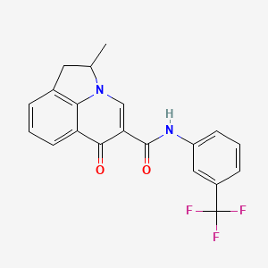 molecular formula C20H15F3N2O2 B4464418 2-methyl-6-oxo-N-[3-(trifluoromethyl)phenyl]-1,2-dihydro-6H-pyrrolo[3,2,1-ij]quinoline-5-carboxamide 