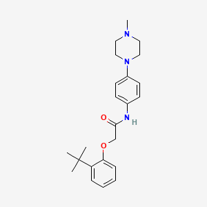 molecular formula C23H31N3O2 B4464440 2-(2-tert-butylphenoxy)-N-[4-(4-methyl-1-piperazinyl)phenyl]acetamide 
