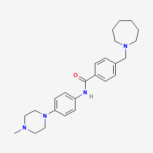 molecular formula C25H34N4O B4464467 4-(1-azepanylmethyl)-N-[4-(4-methyl-1-piperazinyl)phenyl]benzamide 