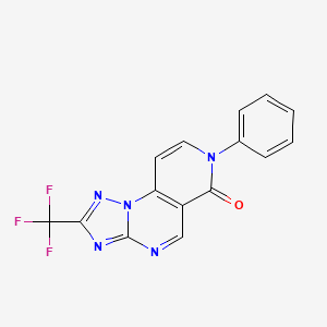 molecular formula C15H8F3N5O B4464472 7-phenyl-2-(trifluoromethyl)pyrido[3,4-e][1,2,4]triazolo[1,5-a]pyrimidin-6(7H)-one 