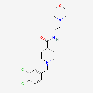 molecular formula C19H27Cl2N3O2 B4464476 1-(3,4-dichlorobenzyl)-N-[2-(4-morpholinyl)ethyl]-4-piperidinecarboxamide 