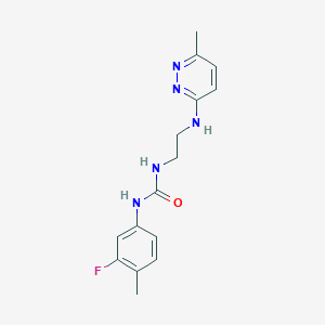 N-(3-fluoro-4-methylphenyl)-N'-{2-[(6-methyl-3-pyridazinyl)amino]ethyl}urea