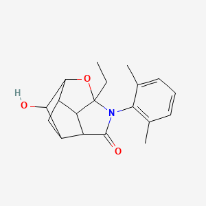 5-(2,6-dimethylphenyl)-6-ethyl-9-hydroxy-7-oxa-5-azatetracyclo[6.3.0.0~2,6~.0~3,10~]undecan-4-one