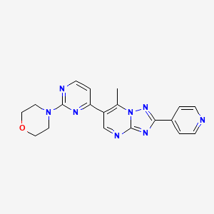 7-methyl-6-[2-(4-morpholinyl)-4-pyrimidinyl]-2-(4-pyridinyl)[1,2,4]triazolo[1,5-a]pyrimidine