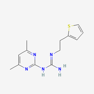 molecular formula C13H17N5S B4464542 N-(4,6-dimethyl-2-pyrimidinyl)-N'-[2-(2-thienyl)ethyl]guanidine 