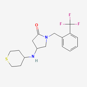 4-(tetrahydro-2H-thiopyran-4-ylamino)-1-[2-(trifluoromethyl)benzyl]-2-pyrrolidinone
