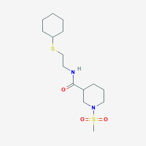 molecular formula C15H28N2O3S2 B4464566 N-[2-(cyclohexylthio)ethyl]-1-(methylsulfonyl)-3-piperidinecarboxamide 