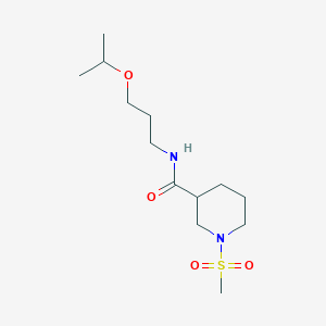 molecular formula C13H26N2O4S B4464575 N-(3-isopropoxypropyl)-1-(methylsulfonyl)-3-piperidinecarboxamide 