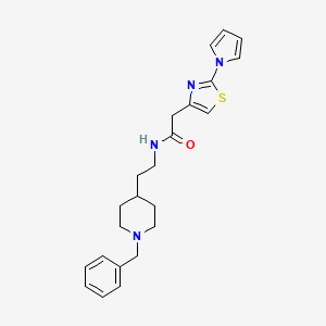 N-[2-(1-benzyl-4-piperidinyl)ethyl]-2-[2-(1H-pyrrol-1-yl)-1,3-thiazol-4-yl]acetamide