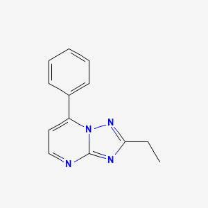 molecular formula C13H12N4 B4464620 2-ethyl-7-phenyl[1,2,4]triazolo[1,5-a]pyrimidine 
