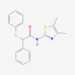 molecular formula C19H18N2OS2 B446463 N-(4,5-dimethyl-1,3-thiazol-2-yl)-2-phenyl-2-(phenylsulfanyl)acetamide 