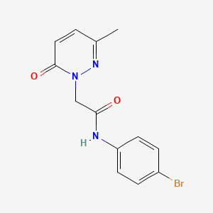 molecular formula C13H12BrN3O2 B4464633 N-(4-bromophenyl)-2-(3-methyl-6-oxo-1(6H)-pyridazinyl)acetamide 