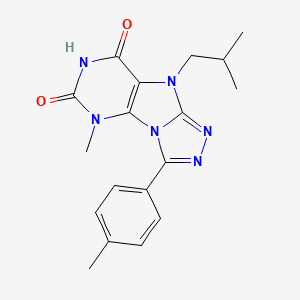 molecular formula C18H20N6O2 B4464643 9-isobutyl-5-methyl-3-(4-methylphenyl)-5,9-dihydro-6H-[1,2,4]triazolo[4,3-e]purine-6,8(7H)-dione 