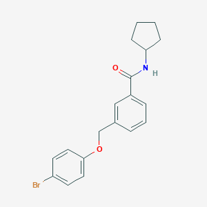 molecular formula C19H20BrNO2 B446467 3-[(4-bromophenoxy)methyl]-N-cyclopentylbenzamide 
