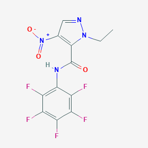 1-ethyl-4-nitro-N-(pentafluorophenyl)-1H-pyrazole-5-carboxamide