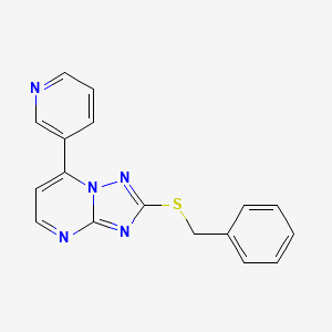 molecular formula C17H13N5S B4464683 2-(benzylthio)-7-(3-pyridinyl)[1,2,4]triazolo[1,5-a]pyrimidine 