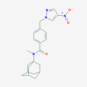 N-(1-adamantyl)-4-({4-nitro-1H-pyrazol-1-yl}methyl)-N-methylbenzamide