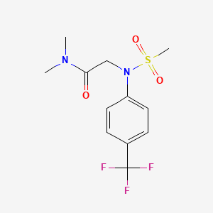 molecular formula C12H15F3N2O3S B4464746 N~1~,N~1~-dimethyl-N~2~-(methylsulfonyl)-N~2~-[4-(trifluoromethyl)phenyl]glycinamide 
