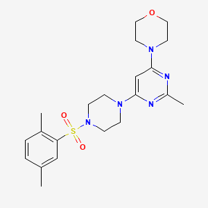 molecular formula C21H29N5O3S B4464750 4-(6-{4-[(2,5-dimethylphenyl)sulfonyl]-1-piperazinyl}-2-methyl-4-pyrimidinyl)morpholine 