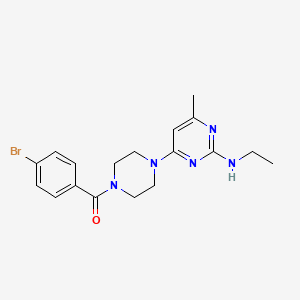 molecular formula C18H22BrN5O B4464752 4-[4-(4-bromobenzoyl)-1-piperazinyl]-N-ethyl-6-methyl-2-pyrimidinamine 
