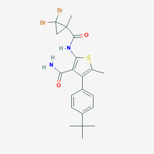 4-(4-Tert-butylphenyl)-2-{[(2,2-dibromo-1-methylcyclopropyl)carbonyl]amino}-5-methylthiophene-3-carboxamide