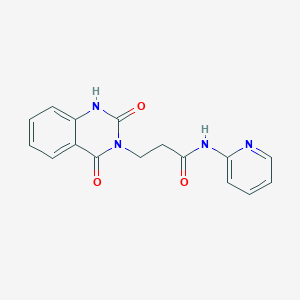 molecular formula C16H14N4O3 B4464780 3-(2,4-dioxo-1,4-dihydro-3(2H)-quinazolinyl)-N-2-pyridinylpropanamide 