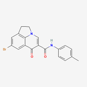 molecular formula C19H15BrN2O2 B4464805 8-bromo-N-(4-methylphenyl)-6-oxo-1,2-dihydro-6H-pyrrolo[3,2,1-ij]quinoline-5-carboxamide 