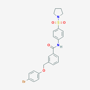 3-[(4-bromophenoxy)methyl]-N-[4-(1-pyrrolidinylsulfonyl)phenyl]benzamide