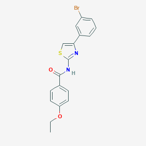 molecular formula C18H15BrN2O2S B446483 N-[4-(3-bromophenyl)-1,3-thiazol-2-yl]-4-ethoxybenzamide 