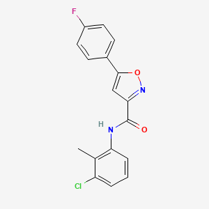 molecular formula C17H12ClFN2O2 B4464832 N-(3-chloro-2-methylphenyl)-5-(4-fluorophenyl)-3-isoxazolecarboxamide 