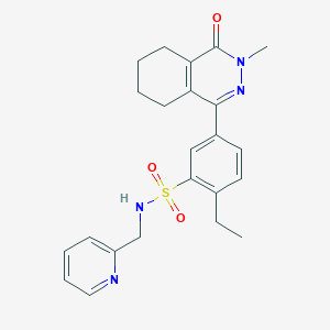 molecular formula C23H26N4O3S B4464843 2-ethyl-5-(3-methyl-4-oxo-3,4,5,6,7,8-hexahydro-1-phthalazinyl)-N-(2-pyridinylmethyl)benzenesulfonamide 