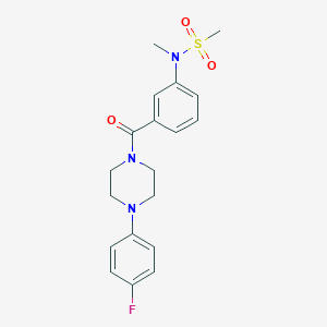 N-(3-{[4-(4-fluorophenyl)-1-piperazinyl]carbonyl}phenyl)-N-methylmethanesulfonamide