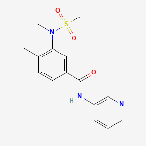 molecular formula C15H17N3O3S B4464853 4-METHYL-3-(N-METHYLMETHANESULFONAMIDO)-N-(PYRIDIN-3-YL)BENZAMIDE 