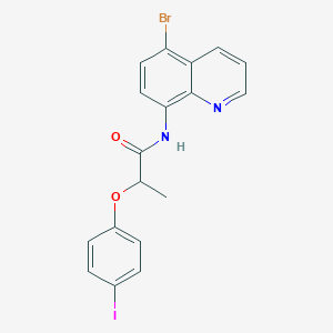 N-(5-bromoquinolin-8-yl)-2-(4-iodophenoxy)propanamide