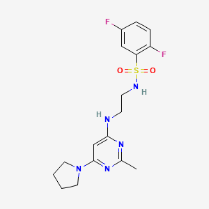 2,5-difluoro-N-(2-{[2-methyl-6-(1-pyrrolidinyl)-4-pyrimidinyl]amino}ethyl)benzenesulfonamide