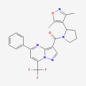 3-{[2-(3,5-dimethyl-4-isoxazolyl)-1-pyrrolidinyl]carbonyl}-5-phenyl-7-(trifluoromethyl)pyrazolo[1,5-a]pyrimidine