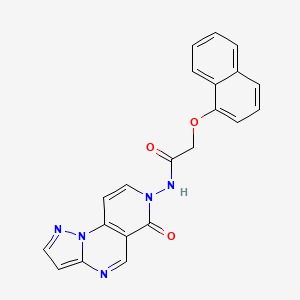 molecular formula C21H15N5O3 B4464908 2-(1-naphthyloxy)-N-(6-oxopyrazolo[1,5-a]pyrido[3,4-e]pyrimidin-7(6H)-yl)acetamide 