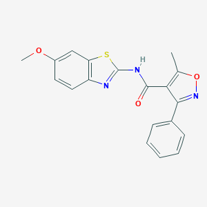 N-(6-methoxy-1,3-benzothiazol-2-yl)-5-methyl-3-phenylisoxazole-4-carboxamide