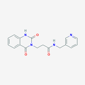 3-(2-hydroxy-4-oxoquinazolin-3(4H)-yl)-N-(pyridin-3-ylmethyl)propanamide