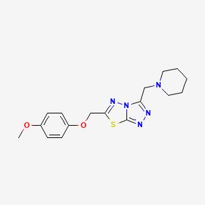 molecular formula C17H21N5O2S B4464912 6-[(4-Methoxyphenoxy)methyl]-3-(piperidin-1-ylmethyl)[1,2,4]triazolo[3,4-b][1,3,4]thiadiazole 