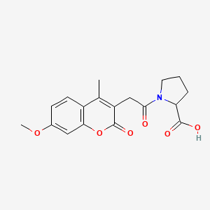 1-[2-(7-METHOXY-4-METHYL-2-OXO-2H-CHROMEN-3-YL)ACETYL]PYRROLIDINE-2-CARBOXYLIC ACID