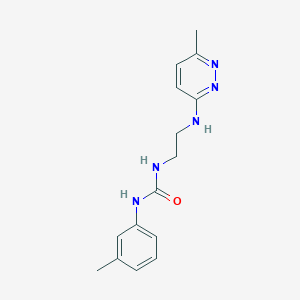 molecular formula C15H19N5O B4464935 N-(3-methylphenyl)-N'-{2-[(6-methyl-3-pyridazinyl)amino]ethyl}urea 