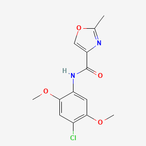 N-(4-chloro-2,5-dimethoxyphenyl)-2-methyl-1,3-oxazole-4-carboxamide