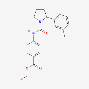 ethyl 4-({[2-(3-methylphenyl)-1-pyrrolidinyl]carbonyl}amino)benzoate