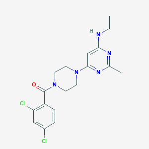 6-[4-(2,4-dichlorobenzoyl)-1-piperazinyl]-N-ethyl-2-methyl-4-pyrimidinamine