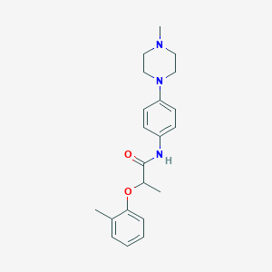 2-(2-methylphenoxy)-N-[4-(4-methyl-1-piperazinyl)phenyl]propanamide