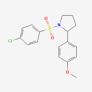 1-[(4-chlorophenyl)sulfonyl]-2-(4-methoxyphenyl)pyrrolidine