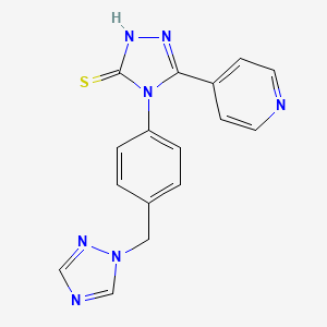 5-(4-PYRIDYL)-4-[4-(1H-1,2,4-TRIAZOL-1-YLMETHYL)PHENYL]-4H-1,2,4-TRIAZOL-3-YLHYDROSULFIDE