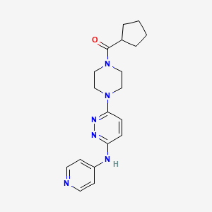 Cyclopentyl(4-(6-(pyridin-4-ylamino)pyridazin-3-yl)piperazin-1-yl)methanone