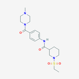 1-(ethylsulfonyl)-N-{4-[(4-methyl-1-piperazinyl)carbonyl]phenyl}-3-piperidinecarboxamide